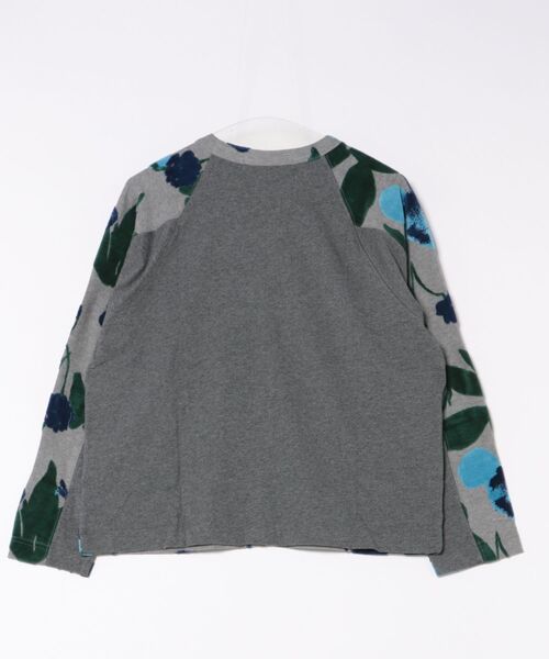 SUPER HAKKA（スーパーハッカ）の「フラッフィーフラワーベロアジャカードカーディガン（カーディガン/ボレロ・レディース・杢グレー/チャコール・FREE）」の3枚目の写真