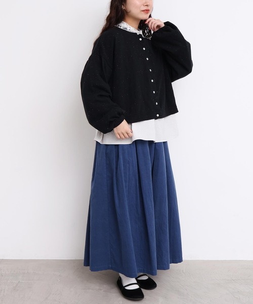 l'atelier du savon(アトリエドサボン)の「21Wシャツコール タックスカート(スカート・レディース・カーキ/ブルー/ブラック/オフホワイト・FREE)」の21枚目の写真