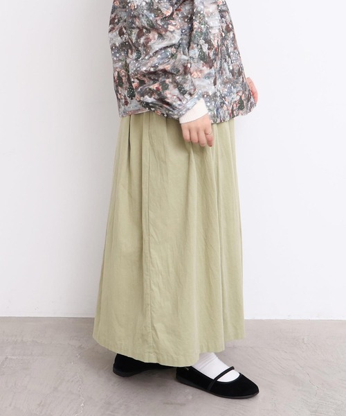 l'atelier du savon(アトリエドサボン)の「21Wシャツコール タックスカート(スカート・レディース・カーキ/ブルー/ブラック/オフホワイト・FREE)」の19枚目の写真