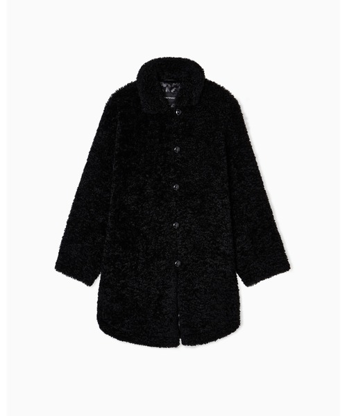 EMPORIO ARMANI(エンポリオアルマーニ)の「【エンポリオ アルマーニ】オーバーサイズコート ブークレ エコファー(その他アウター・レディース・ブラック・42/40/38/36)」の3枚目の写真