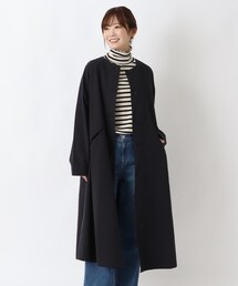 ツイル バンドカラーコート