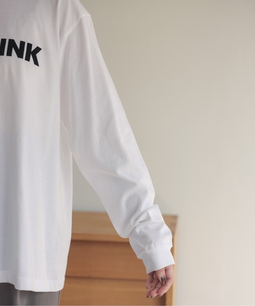 ANGIE(アンジー)の「フロッキープリントロゴロンT(Tシャツ/カットソー・レディース・ライトグレー系1/ホワイト×ブラック/ホワイト系1/ライトベージュ/グレー系1/スミクロ/ブルー系1・SMALL/MEDIUM/LARGE)」の17枚目の写真