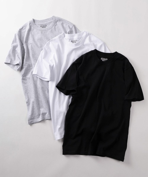 Goodwear(グッドウェア)の「【75】【Goodwear/グッドウェア】 ヘビーウェイト USAコットン 無地クルーネックTシャツ/レギュラーシルエット【1PパックTシャツ】(Tシャツ/カットソー・メンズ・ブラック/グレー/ホワイト・S/M/L/XL)」の2枚目の写真