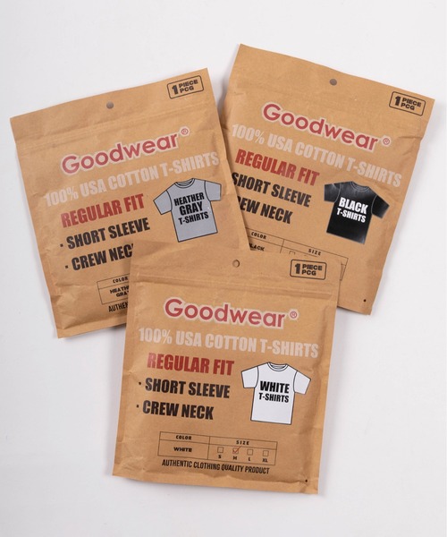 Goodwear(グッドウェア)の「【75】【Goodwear/グッドウェア】 ヘビーウェイト USAコットン 無地クルーネックTシャツ/レギュラーシルエット【1PパックTシャツ】(Tシャツ/カットソー・メンズ・ブラック/グレー/ホワイト・S/M/L/XL)」の9枚目の写真
