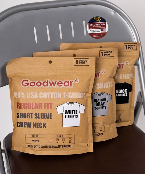 Goodwear(グッドウェア)の「【75】【Goodwear/グッドウェア】 ヘビーウェイト USAコットン 無地クルーネックTシャツ/レギュラーシルエット【1PパックTシャツ】(Tシャツ/カットソー・メンズ・ブラック/グレー/ホワイト・S/M/L/XL)」の11枚目の写真