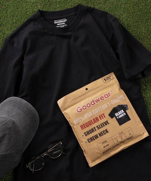 Goodwear(グッドウェア)の「【75】【Goodwear/グッドウェア】 ヘビーウェイト USAコットン 無地クルーネックTシャツ/レギュラーシルエット【1PパックTシャツ】(Tシャツ/カットソー・メンズ・ブラック/グレー/ホワイト・S/M/L/XL)」の21枚目の写真