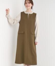 DRESKIP | ウール調スキッパージャンスカ(ワンピース)