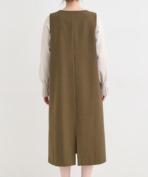 DRESKIP(ドレスキップ)の「【洗濯機可/S-LL】ウール調スキッパージャンスカ(ワンピース・レディース・ダークブラウン/グレー/ブラック・02/01/04/03)」の18枚目の写真