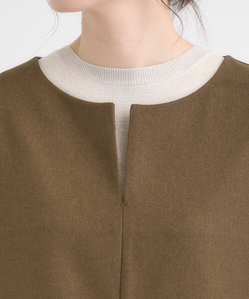 DRESKIP(ドレスキップ)の「【洗濯機可/S-LL】ウール調スキッパージャンスカ(ワンピース・レディース・ダークブラウン/グレー/ブラック・02/01/04/03)」の19枚目の写真