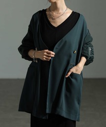 異素材ミックス」に該当するレディースのジャケット/アウター