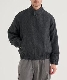【ATON / エイトン】ALPACA HOUND TOOTH HARRINGTON JACKET