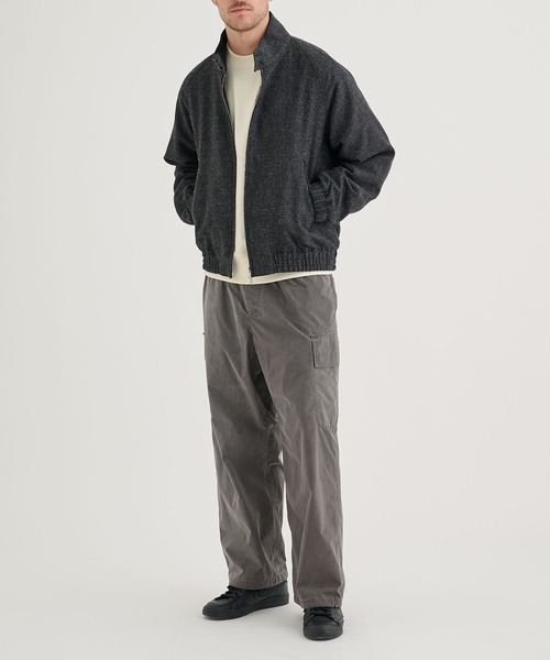 ATON / エイトン】ALPACA HOUND TOOTH HARRINGTON JACKET（ブルゾン