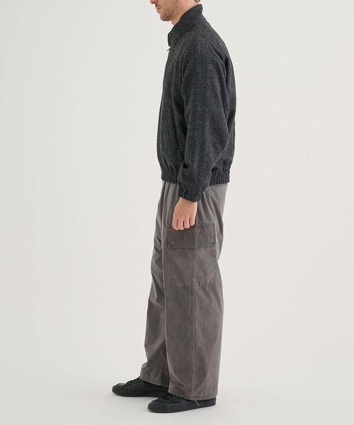 ATON（エイトン）の「【ATON / エイトン】ALPACA HOUND TOOTH HARRINGTON JACKET（ブルゾン・メンズ・ブラウン/グレー・4/6）」の5枚目の写真