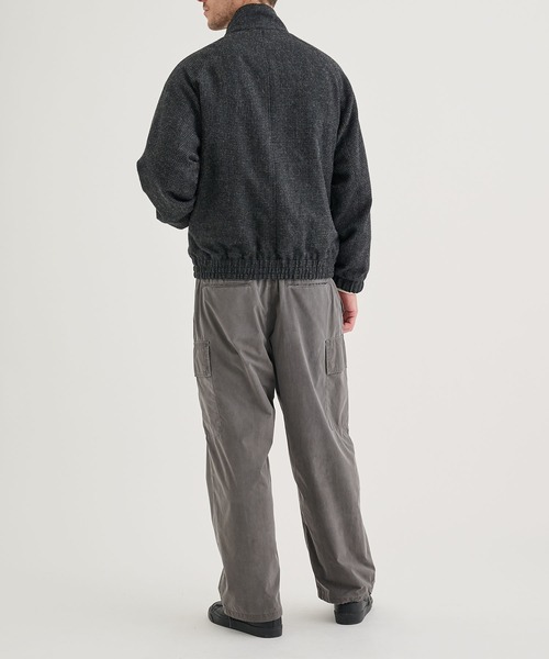ATON（エイトン）の「【ATON / エイトン】ALPACA HOUND TOOTH HARRINGTON JACKET（ブルゾン・メンズ・ブラウン/グレー・4/6）」の6枚目の写真
