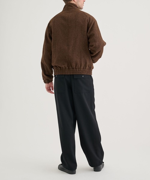ATON（エイトン）の「【ATON / エイトン】ALPACA HOUND TOOTH HARRINGTON JACKET（ブルゾン・メンズ・ブラウン/グレー・4/6）」の14枚目の写真