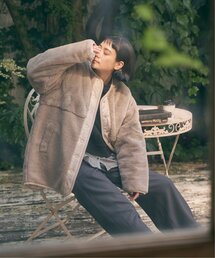 LBC | リバーシブルファーキルトコート(ブルゾン)