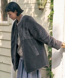LBC | リバーシブルファーキルトコート(ブルゾン)