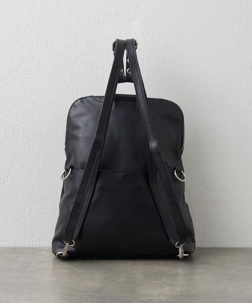 GALLARDAGALANTE（ガリャルダガランテ）の「【ZOZO店、札幌店限定】【2.718】撥水レザー2WAYリュック（バックパック/リュック・レディース・ブラック/ベージュ・FREE）」の13枚目の写真