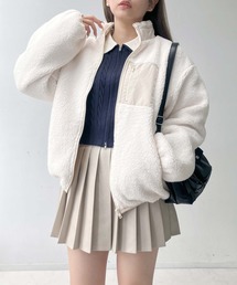 AS KNOW AS plus | ♪ポケット付き スタンドカラー ボアブルゾン(ブルゾン)