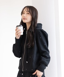 Neige パーカー ブラック Neige｜ネージュのパーカー（ジップアップ）通販 - ZOZOTOWN