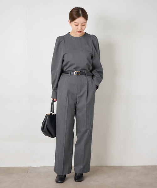 IENA（イエナ）の「パフスリーブブラウス（シャツ/ブラウス・レディース・ベージュ/ライトグレー・FREE）」の3枚目の写真