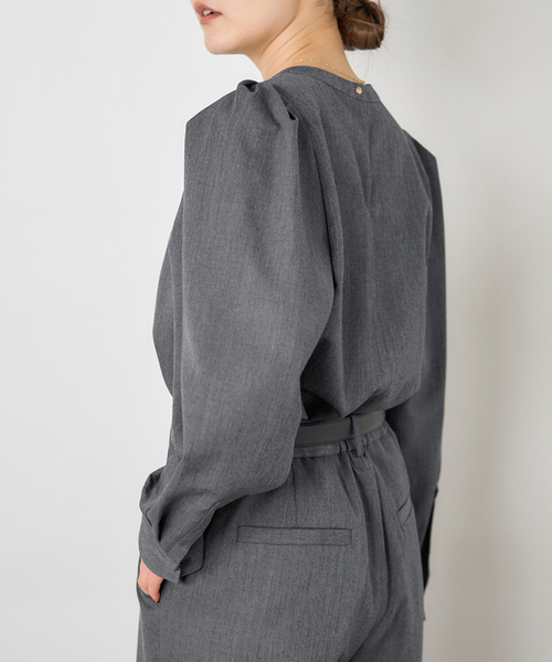 IENA（イエナ）の「パフスリーブブラウス（シャツ/ブラウス・レディース・ベージュ/ライトグレー・FREE）」の8枚目の写真