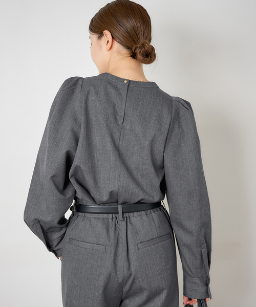 IENA（イエナ）の「パフスリーブブラウス（シャツ/ブラウス・レディース・ベージュ/ライトグレー・FREE）」の9枚目の写真