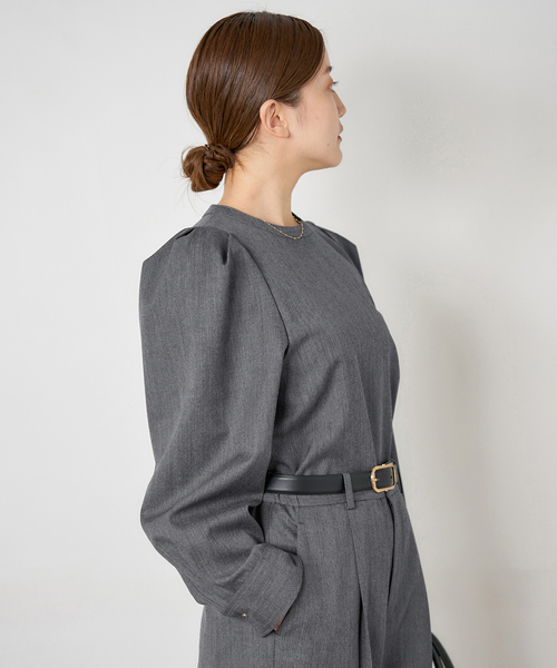 IENA（イエナ）の「パフスリーブブラウス（シャツ/ブラウス・レディース・ベージュ/ライトグレー・FREE）」の10枚目の写真