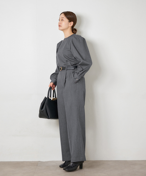 IENA（イエナ）の「パフスリーブブラウス（シャツ/ブラウス・レディース・ベージュ/ライトグレー・FREE）」の11枚目の写真