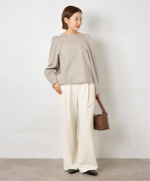 IENA（イエナ）の「パフスリーブブラウス（シャツ/ブラウス・レディース・ベージュ/ライトグレー・FREE）」の20枚目の写真