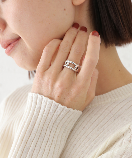 IENA(イエナ)の「PHILIPPE AUDIBERT/フィリップ・オーディベール BG3751 Maillon ring リング(リング・レディース・シルバー・FREE)」の6枚目の写真