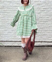 w closet(ダブルクローゼット)のAm レース衿チュニックワンピース(チュニック)