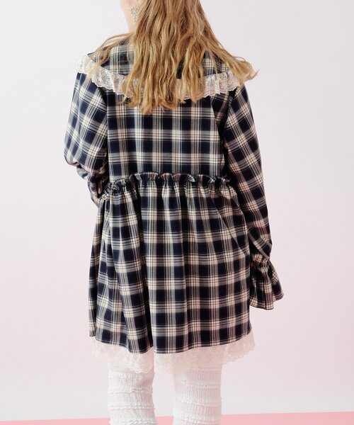 w closet（ダブルクローゼット）の「Am レース衿チュニックワンピース（チュニック・レディース・グリーン/ネイビー・FREE）」の20枚目の写真