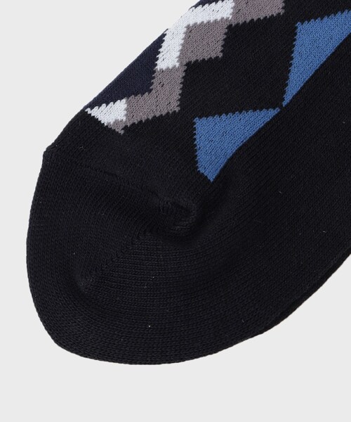 TAKEO KIKUCHI(タケオキクチ)の「◆変形アーガイルソックス(ソックス/靴下・メンズ・ボルドー/ターコイズブルー系/ダークオレンジ・00)」の6枚目の写真