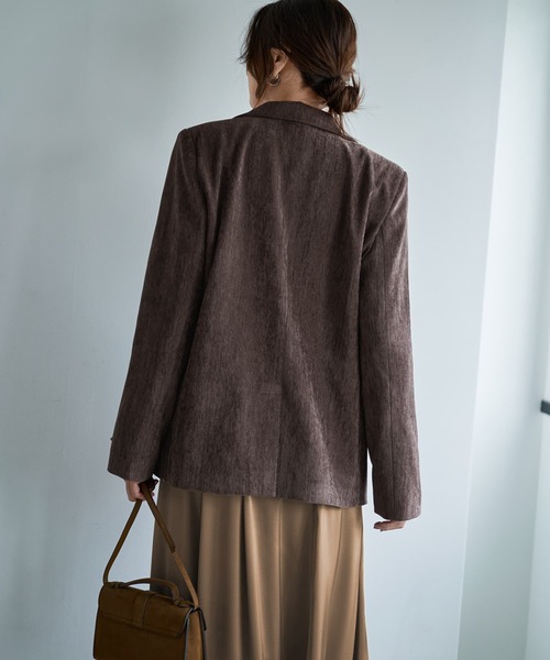 STYLE DELI(スタイルデリ)の「ベルベット調テーラードジャケット(テーラードジャケット・レディース・ブラック/ネイビー/ブラウン・FREE)」の10枚目の写真