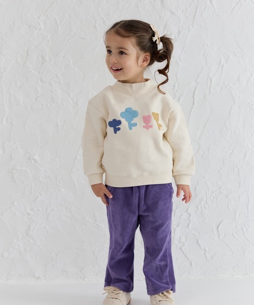 moimoln（モイモルン）の「コーデュロイブーツカットパンツ（その他パンツ・キッズ・パープル・90cm/100cm/110cm/120cm）」の5枚目の写真