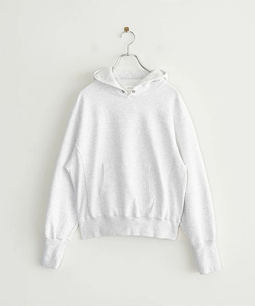 ソラモナ ふわりと裏毛ヴィンテージパーカー 杢グレー M ソラモナ