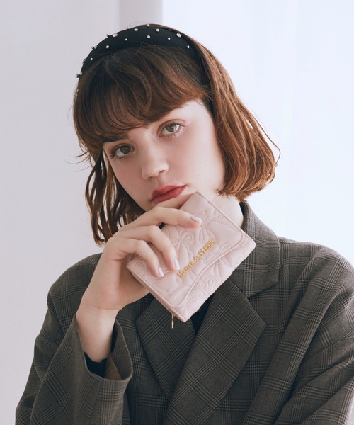 Maison de FLEUR(メゾンドフルール)の「リボンキルティングウォレット(財布・レディース・サックスブルー/ブラック/ピンク・FREE)」の5枚目の写真