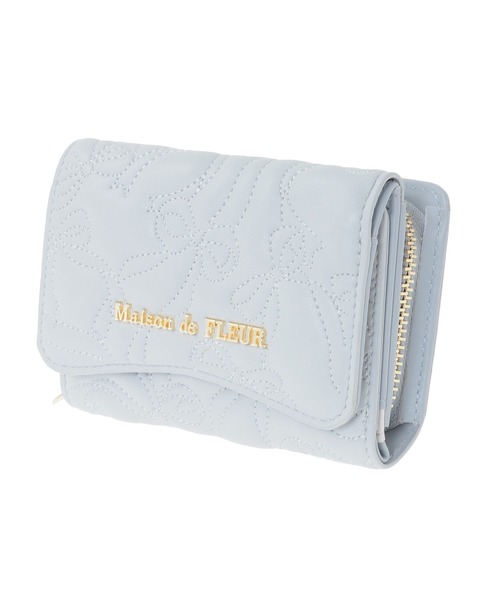 Maison de FLEUR(メゾンドフルール)の「リボンキルティングウォレット(財布・レディース・サックスブルー/ブラック/ピンク・FREE)」の9枚目の写真