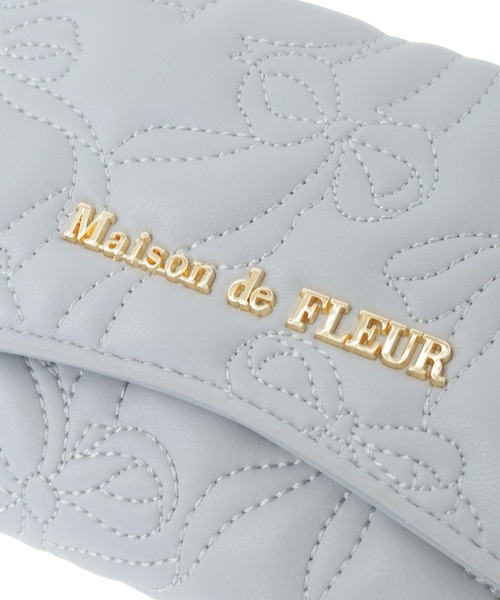 Maison de FLEUR(メゾンドフルール)の「リボンキルティングウォレット(財布・レディース・サックスブルー/ブラック/ピンク・FREE)」の12枚目の写真