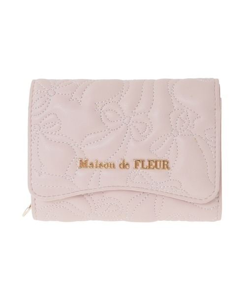 Maison de FLEUR(メゾンドフルール)の「リボンキルティングウォレット(財布・レディース・サックスブルー/ブラック/ピンク・FREE)」の20枚目の写真