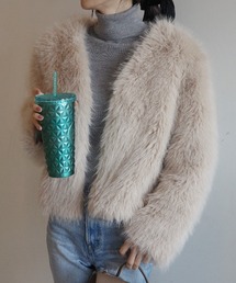 ファーコート フェイクファー ショート丈」に該当するレディース