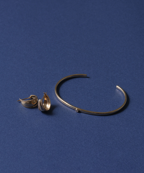 Lilas 2.5パイプ　C型バングル　K10 2.5パイプC型バングルワイド K10（ブレスレット・バングル）｜Lilas