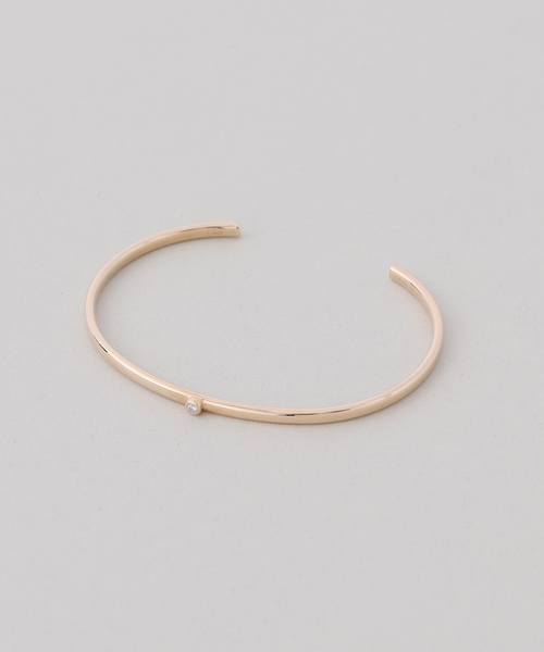 Lilas 2.5 パイプCガタ バングルK10 10th2.5パイプダイヤCガタバングル K10（ブレスレット）｜Lilas（リラ