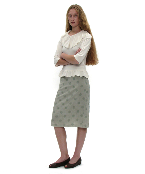 PARTIMENTO WOMEN(パルティメントウィメン)の「ツーウェイフリルスリークォータースリーブT_アイボリー(Tシャツ/カットソー・レディース・その他・SMALL/MEDIUM)」の6枚目の写真