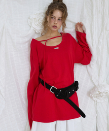 RENSE（レンセ）の「Oversized Back Point Long Sleeve Tee Red（Tシャツ/カットソー）」
