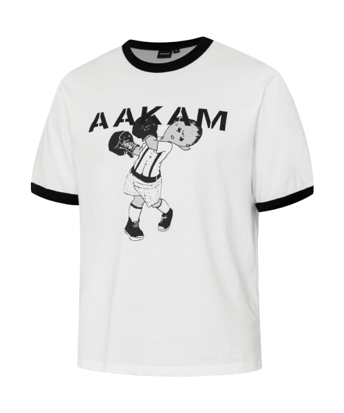 AAKAM(アーカム)の「Punch Boy Printed Ringer Top (Black)(Tシャツ/カットソー・レディース・その他・2/3/WOMENS)」の1枚目の写真