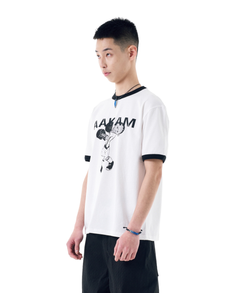 AAKAM(アーカム)の「Punch Boy Printed Ringer Top (Black)(Tシャツ/カットソー・レディース・その他・2/3/WOMENS)」の5枚目の写真