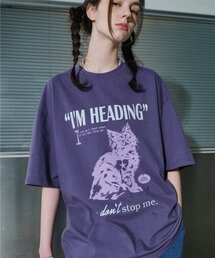 CPGN STUDIO（コンパーニョ）の「HEADING CAT Short Sleeve Tee Violet（Tシャツ/カットソー・メンズ）」