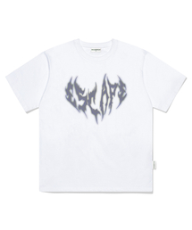 THORN LOGOプリントオーバーサイズ半袖Tシャツホワイト